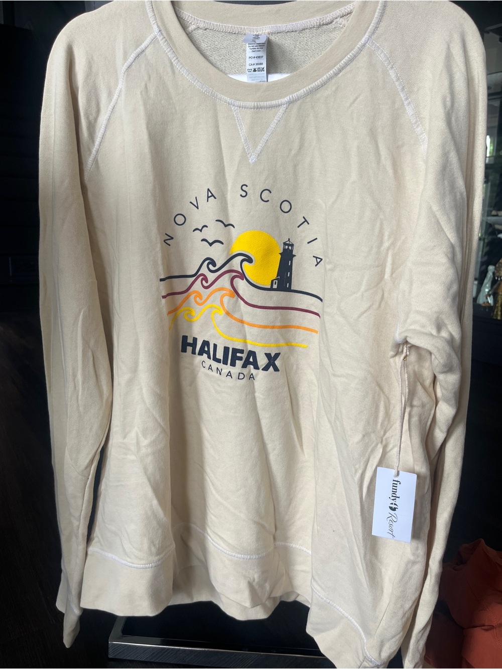 Halifax Nova Scotia Graphic Crewneck Sweater - Cream
